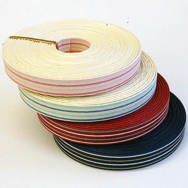 紙バンド手芸用ホビーテープ　10m巻　トリプルストライプ12本取