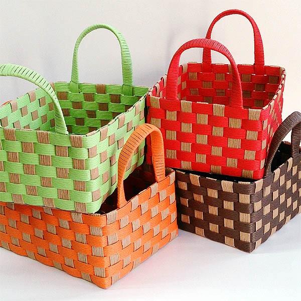 紙バンド手芸トライアルキット 市松バスケットキット