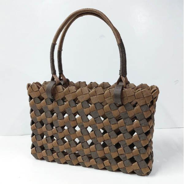 紙バンド手芸トライアルキット基本の石畳編みバッグキット