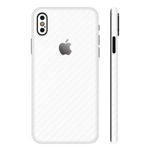 iPhoneX / XS / XS Max / XR スキンシール 全面 背面 側面 シール ケース 薄い wraplus ホワイトカーボン