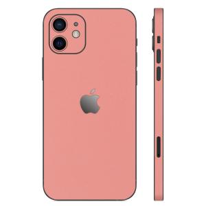 iPhone12 / 12 Pro / 12 mini / 12 Pro Max スキンシール 背面 側面 カバー ケース wraplus サーモンピンク｜wraplus