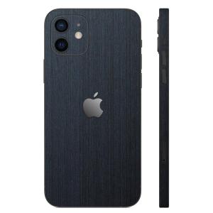 iPhone12 / 12 Pro / 12 mini / 12 Pro Max スキンシール 背面 側面 カバー ケース wraplus ネイビーブラッシュメタル