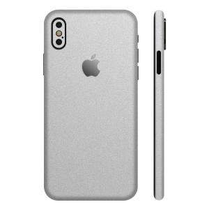 iPhoneX / XS / XS Max / XR スキンシール 全面 背面 側面 シール ケース 薄い wraplus シルバー