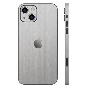 iPhone14 / 14 Pro / 14 Plus / 14 Pro Max スキンシール 背面 側面 カバー ケース wraplus シルバーブラッシュメタル｜wraplus