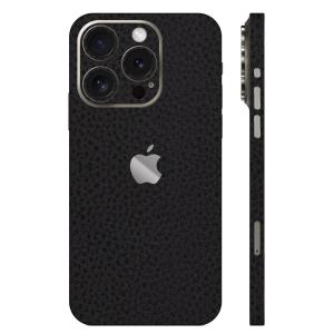 iPhone15 / 15 Pro / 15 Plus / 15 Pro Max スキンシール 背面 側面 カバー ケース wraplus ブラックレザー｜wraplus