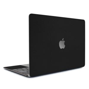 MacBook Air 11インチ スキンシール ケース カバー ステッカー フィルム wraplus 選べる34色 ブラックレザー｜wraplus