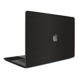 MacBook Pro 13インチ スキンシール ケース カバー フィルム 新型 M1 2022 2020 2019 2018 対応 wraplus ブラックブラッシュメタル