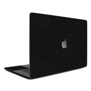 MacBook Pro 13インチ スキンシール ケース カバー フィルム 新型 M1 2022 2020 2019 2018 対応 wraplus ブラック光沢レザー｜wraplus