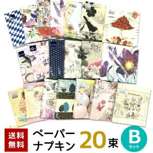 ペーパーナプキン20束 Bセット  33cm×33cm 20枚入×20束
