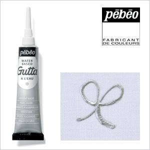Pebeo ペベオ 水性グッタ （ノズル付き布用絵の具） パールホワイト