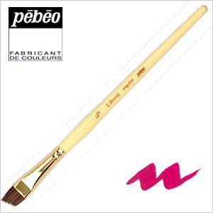 Pebeo ペベオ リベルテ 布用手描き筆  アンギュラー 平筆  1 2号 8.5×13.0mm  布用絵具セタカラーに｜wrappingclub1