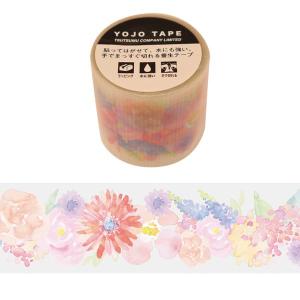 養生テープ 包む デザイン養生テープ 花 ピンク グリタリングフラワー