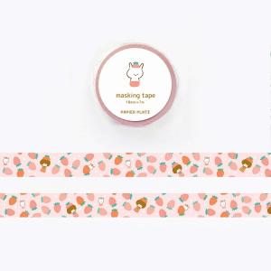 マスキングテープ PAPIER PLATZ パピアプラッツ クレス mizutama Masking tapes いちご2 18mm×7m 35-695｜wrappingclub1