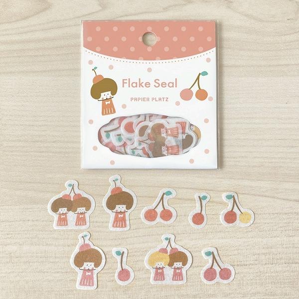 フレークシール PAPIER PLATZ パピアプラッツ フルーツちゃん さくらんぼ mizutam...