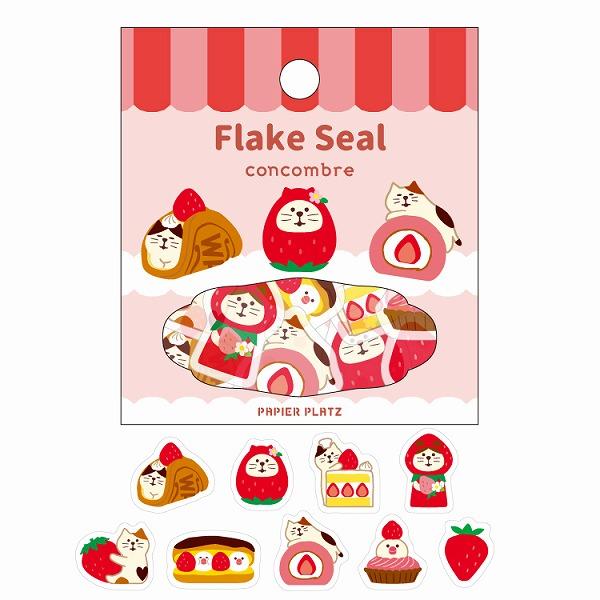 フレークシール PAPIER PLATZ パピアプラッツconcombre コンコンブル いちごケー...