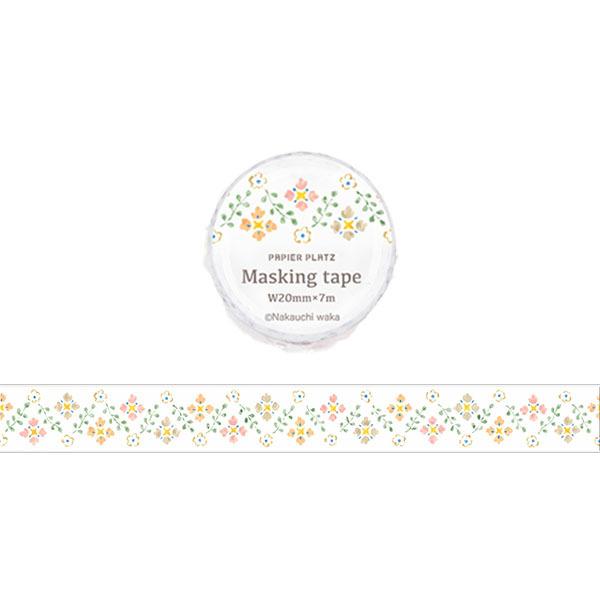 マスキングテープ PAPIER PLATZ パピアプラッツ なかうちわか floral patter...