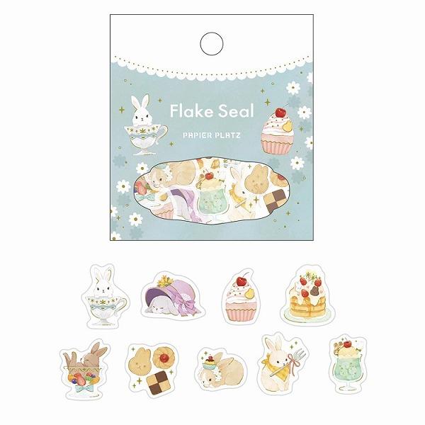 フレークシール PAPIER PLATZ パピアプラッツ パピア 箔押し sweet bunny 5...