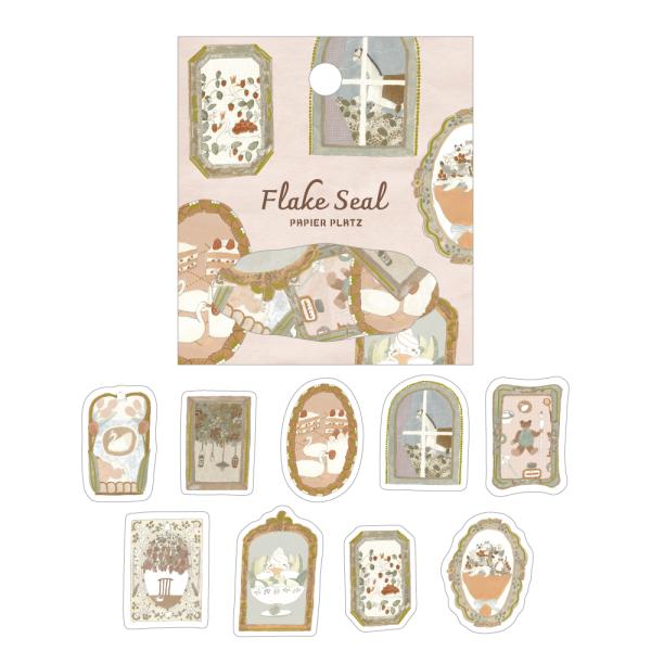 フレークシール PAPIER PLATZ パピアプラッツ クレス トビマツショウイチロウ 金箔入りフ...