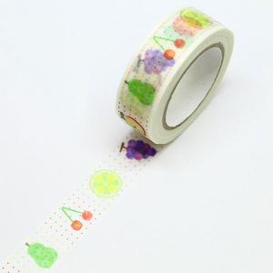 マスキングテープ  SAIEN 彩宴 カミイソ産商 オリジナルシリーズ 果物 UR-0024 15mm×10m