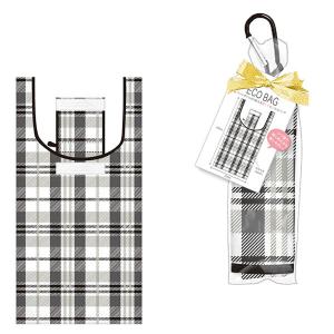 エコバッグ 買い物バッグ クーリア Q-LiA チェック／モノクロ 59357