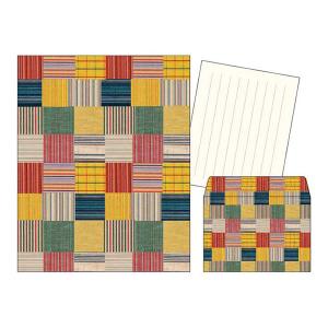 レターセット 会津木綿柄 紡衣 62-0308-034