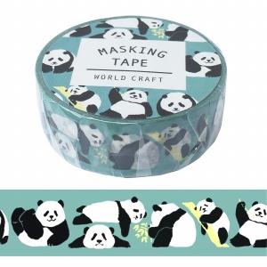 マスキングテープ  ワールドクラフト アニマル panda MT15-035 (15mm×7m)｜シモジマラッピング倶楽部 Yahoo!店