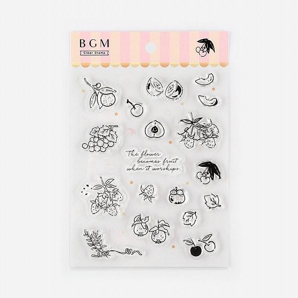 クリアスタンプ BGM ビージーエム 果実 BT-CS011 手帳 スケジュール はんこ おしゃれ ...