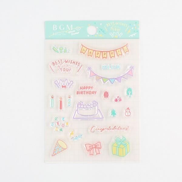 クリアスタンプ BGM ビージーエム パーティー BT-CS048 手帳 スケジュール はんこ おし...