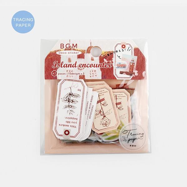 フレークシール BGM ビージーエム トレーシングペーパーシール 島での出会い・レッド BS-TFS...