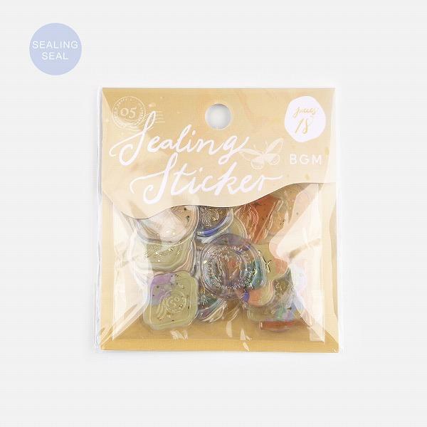 フレークシール BGM ビージーエム クリアシーリング 幻の華・黄 BS-SSC010 18枚入り