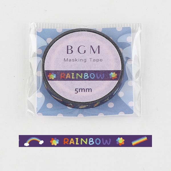 マスキングテープ BGM ビージーエム Life ライフ 虹色デイズ BM-LS043 5mm×7m