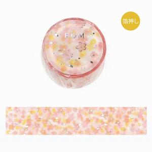 BGM BGM「箔押し 桜・藤紫」 20mm マスキングテープ / サクラ 春限定