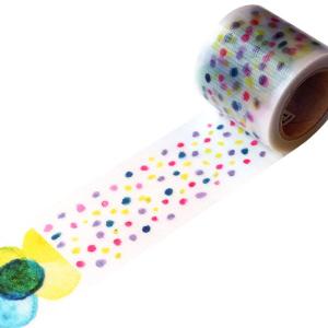 デザイン養生テープ YOJO TAPE 小屋女子DIYカフェ  YOJOテープ 弱粘着 水彩ドット YJV-29 幅45mm×5m