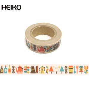 マスキングテープ WRAPPLE シモジマ HEIKO サタケシュンスケ カフェタイム 15mm×10m