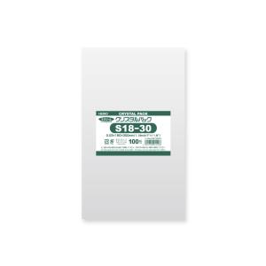 OPP袋 クリスタルパック HEIKO シモジマ S18-30 (テープなし) 100枚 透明袋 梱包袋 ラッピング ハンドメイド｜wrappingclub1