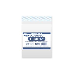 ボーナスセール10%OFF OPP袋 クリスタルパック HEIKO シモジマ T-CD(横型) (テープ付き) 100枚 透明袋 梱包袋 ラッピング ハンドメイド｜wrappingclub1
