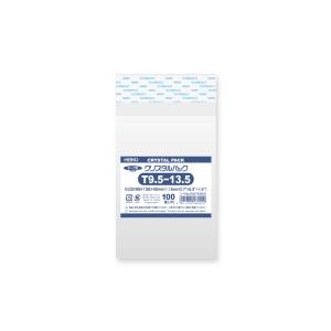 OPP袋 クリスタルパック HEIKO シモジマ T9.5-13.5(テープ付き) 100枚 透明袋 梱包袋 ラッピング ハンドメイド