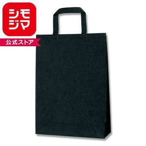 不織布 バッグ マチ付き 手提げ袋 布袋 厚手 大 黒 無地 24枚セット