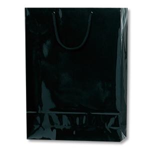 紙袋 プレゼント用 光沢  手提げ HEIKO シモジマブライトバッグ G2黒（ブラック）（10枚入）｜wrappingclub1