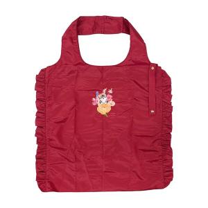エコバッグ サンスター文具 mofusand×日比谷花壇 エコバッグFrillym フリリー レッド S2339064 ネコ ねこ 花柄 モフサンド プレゼント ギフト