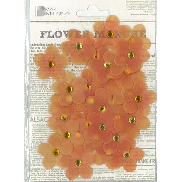 花岡 フラワーパーツ  ペーパーインテリジェンス フラワーマルシェ ヴェラムビジュー オレンジ