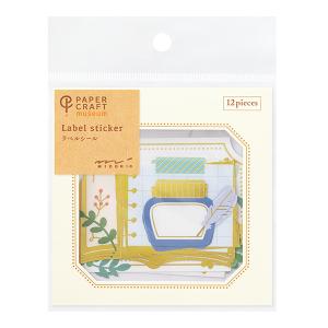 フレークシール midori ミドリ シール 2611 PCM ラベル 文具柄 82611006 12枚入