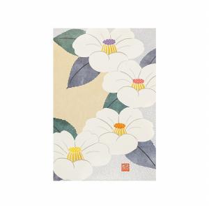 レター 手紙 midori ミドリ シリーズ 冬レター ポストカード662 白椿柄 88662006