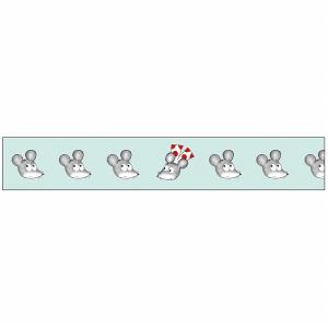 透明マスキングテープ Gakken Sta:Ful 学研ステイフル NZねずみくんのチョッキ BL BM04082 15mm×5m