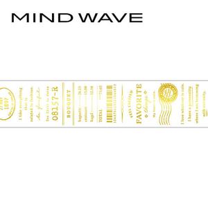 クリアテープ 透明 PET マインドウェイブ MIND WAVE 箔押し receipt 30mm×3m 95170 レシート｜wrappingclub1