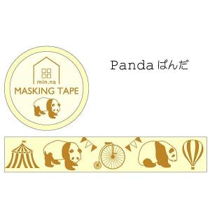 マスキングテープ Clothes-Pin クローズピン みんなの文具 Panda ぱんだ MT14653｜wrappingclub1