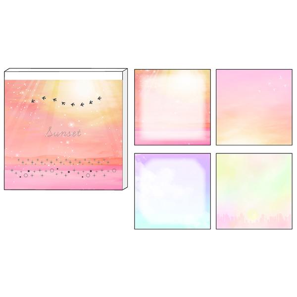 メモパッド Clothes-Pin クローズピン 組色 Kumiiro スクエアメモパッド サンセッ...