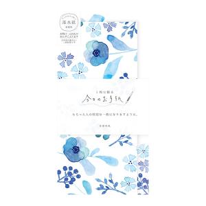 レターセット 古川紙工 今日のお手紙 美濃和紙 封筒 便箋 月明かりの花 LI262｜wrappingclub1