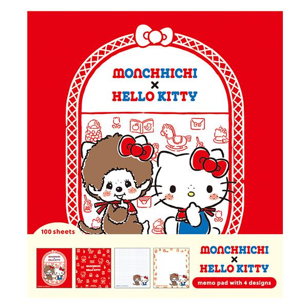 メモパッド メモ帳 古川紙工 50周年 アニバーサリー monchhichi×HELLO KITTY...