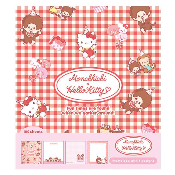 メモパッド メモ帳 古川紙工 50周年 アニバーサリー monchhichi×HELLO KITTY...